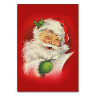 Weihnachten im Stil von Santa Claus Vintage Tischnummer