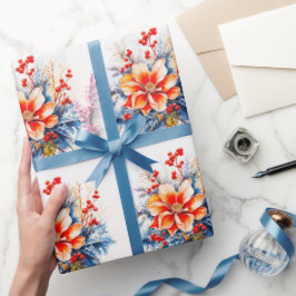 Weihnachten im Südfloralmagnolien Geschenkpapier