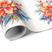 Weihnachten im Südfloralmagnolien Geschenkpapier (Rolleneckpunkt)