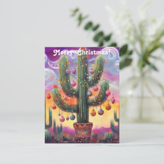 Weihnachten im Südwesten der Wüste Saguaro (Stehend Vorderseite)