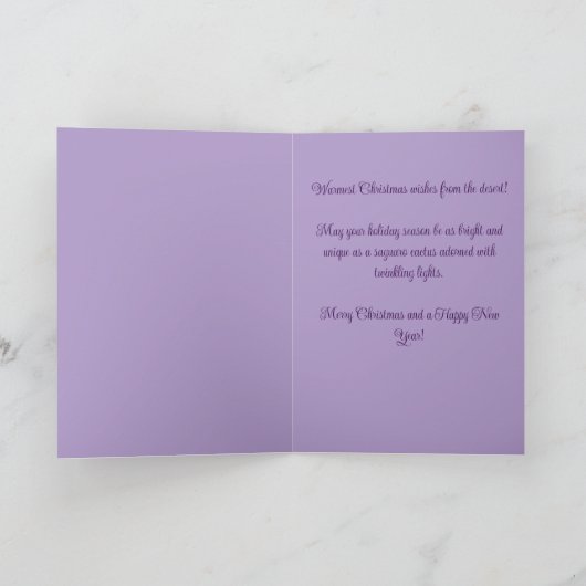 Weihnachten im Südwesten der Wüste Saguaro (Innenseite)