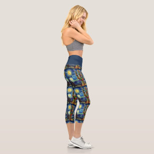 Weihnachten im Südwesten der Wüste Saguaro Capri Leggings