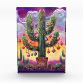 Weihnachten im Südwesten der Wüste Saguaro Fotoblock (Vorderseite)