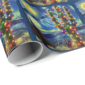 Weihnachten im Südwesten der Wüste Saguaro Geschenkpapier (Rolleneckpunkt)