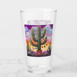 Weihnachten im Südwesten der Wüste Saguaro Glas