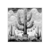 Weihnachten im Südwesten der Wüste Saguaro Gummistempel (Prägung)
