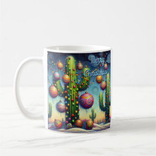 Weihnachten im Südwesten der Wüste Saguaro Kaffeetasse