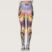 Weihnachten im Südwesten der Wüste Saguaro Leggings (Vorderseite)