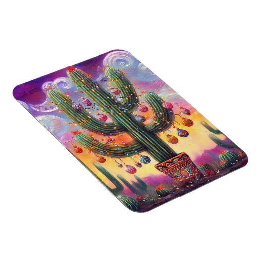 Weihnachten im Südwesten der Wüste Saguaro Magnet (Rechte Seite)