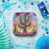 Weihnachten im Südwesten der Wüste Saguaro Pappteller (Party)