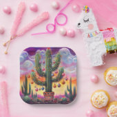 Weihnachten im Südwesten der Wüste Saguaro Pappteller (Party)