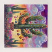 Weihnachten im Südwesten der Wüste Saguaro Puzzle (Horizontal)