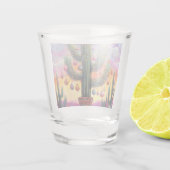 Weihnachten im Südwesten der Wüste Saguaro Schnapsglas (Rückseite)