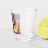 Weihnachten im Südwesten der Wüste Saguaro Schnapsglas (Rechts)