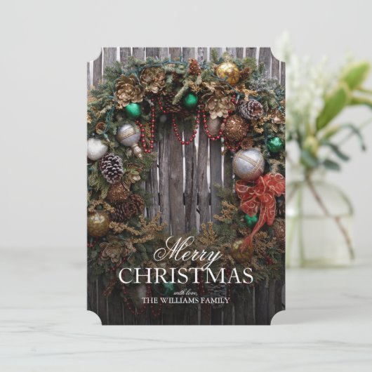 Weihnachten im Südwesten - Klassischer Kranz mit O (Stehend Vorderseite)