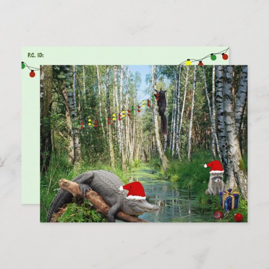 Weihnachten im Sumpf-Postkarte verschieben Postkarte (Vorne/Hinten)