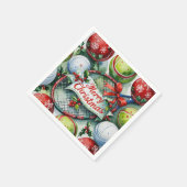 Weihnachten im Tennis für den Spieler Serviette (Ecke)