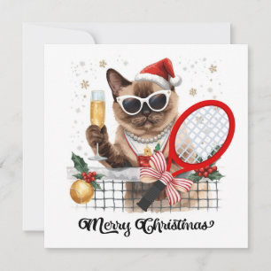 Weihnachten im Tennis für siamesische Katzen-Liebh