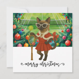 Weihnachten im Tennis für siamesische Katzen-Liebh