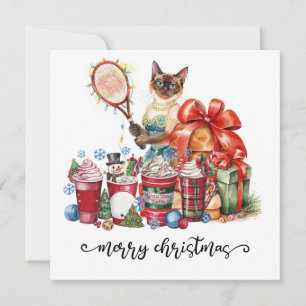 Weihnachten im Tennis für siamesische Katzen-Liebh