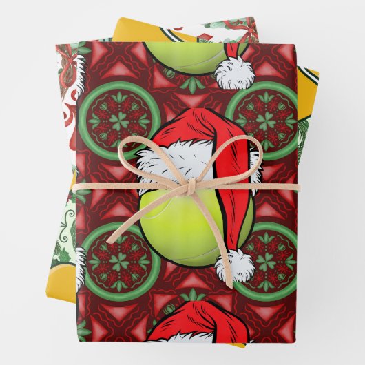 Weihnachten im Tennis Geschenkpapier Set (Beispiel)