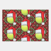 Weihnachten im Tennis Geschenkpapier Set (Vorderseite)