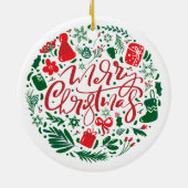 Weihnachten im Tennis Keramik Ornament (Hinten)