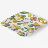 Weihnachten im Tennis mit Ball und Schläger Pappteller (Gewinkelt)