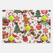 Weihnachten im Tennis mit dem Weihnachtsmann Geschenkpapier Set (Vorderseite)