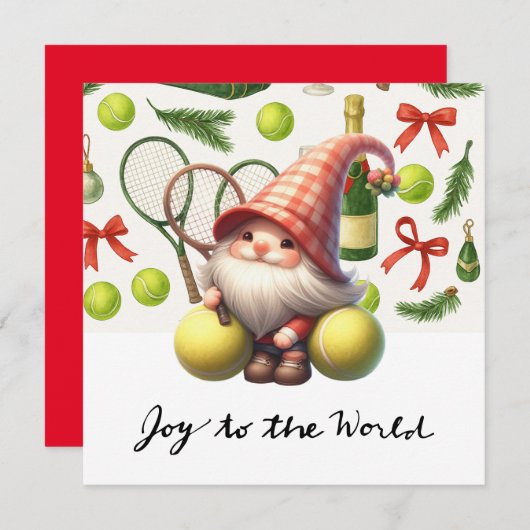 Weihnachten im Tennis mit Racket und Ball (Vorne/Hinten)