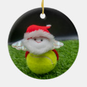 Weihnachten im Tennis mit Snowman und dem Weihnach Keramik Ornament (Hinten)