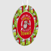 Weihnachten im Tennis mit Weihnachtsmann und Schlä Ornament (Vorderseite)