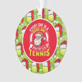 Weihnachten im Tennis mit Weihnachtsmann und Schlä Ornament (Vorderseite)