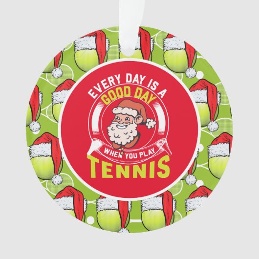 Weihnachten im Tennis mit Weihnachtsmann und Schlä Ornament (Vorderseite)
