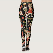 Weihnachten im Tennis zum Thema für Cat-Liebhaber Leggings (Rückseite)