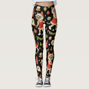 Weihnachten im Tennis zum Thema für Cat-Liebhaber Leggings
