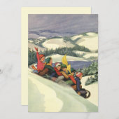 Weihnachten im Tessin, Kinder Rodelbahn mit Aussic Einladung (Vorne/Hinten)