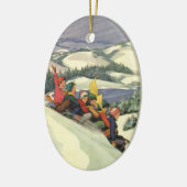 Weihnachten im Tessin, Kinder Rodelbahn mit Aussic Keramikornament (Links)