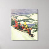 Weihnachten im Tessin, Kinder Rodelbahn mit Aussic Leinwanddruck (Vorderseite)