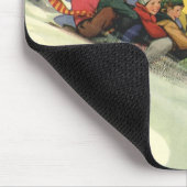 Weihnachten im Tessin, Kinder Rodelbahn mit Aussic Mousepad (Ecke)