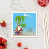 Weihnachten im tropischen Stil mit Palmen Serviette (Beispiel)