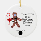 Weihnachten im Unternehmen Vielen Dank für Ihre He Keramik Ornament (Hinten)