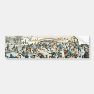 Weihnachten im viktorianischen Central Park Currie Autoaufkleber