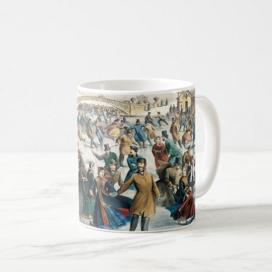 Weihnachten im viktorianischen Central Park Currie Kaffeetasse (VorderseiteRechts)