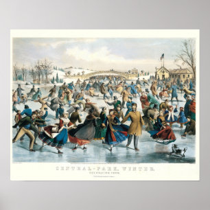 Weihnachten im viktorianischen Central Park Currie Poster