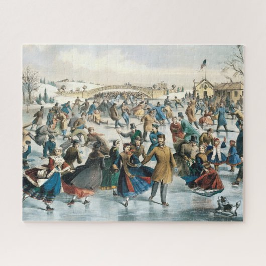 Weihnachten im viktorianischen Central Park Currie Puzzle (Horizontal)