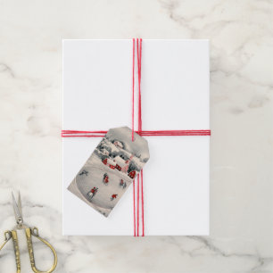 Weihnachten im viktorianischen Stil, Eisläufer auf Geschenkanhänger