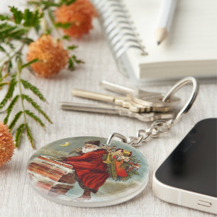 Weihnachten im viktorianischen Stil: Heiliger Niko Schlüsselanhänger