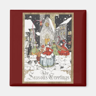 Weihnachten im viktorianischen Stil - Menschen auf Magnet