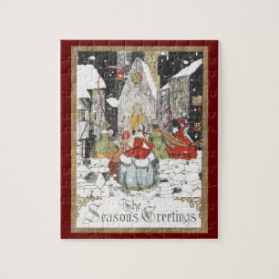 Weihnachten im viktorianischen Stil - Menschen auf Puzzle